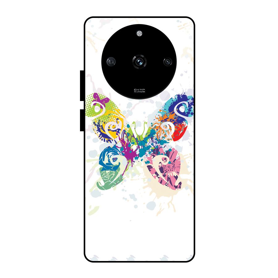 Abstract Butterfly Glass Back Case for Realme Narzo 60 5G