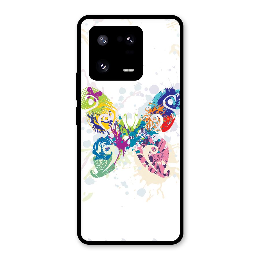 Abstract Butterfly Glass Back Case for Xiaomi 13 Pro