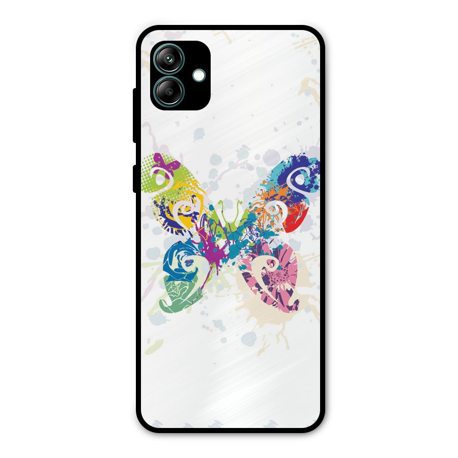 Abstract Butterfly Metal Back Case for Galaxy A04
