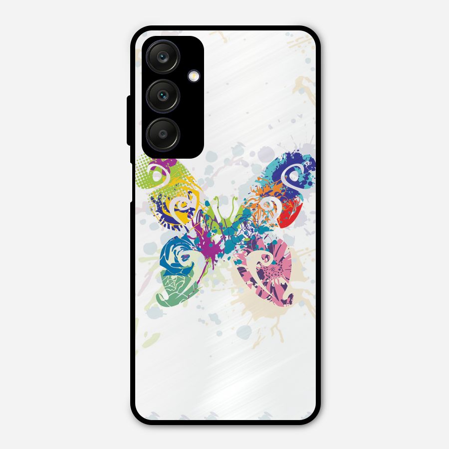 Abstract Butterfly Metal Back Case for Galaxy A25 5G