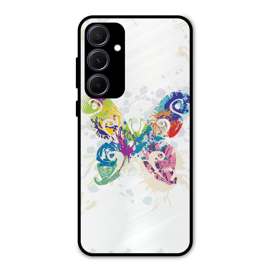 Abstract Butterfly Metal Back Case for Galaxy A35