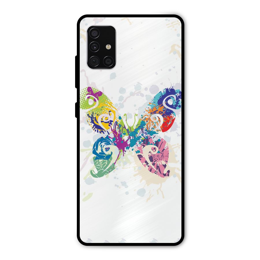 Abstract Butterfly Metal Back Case for Galaxy A51
