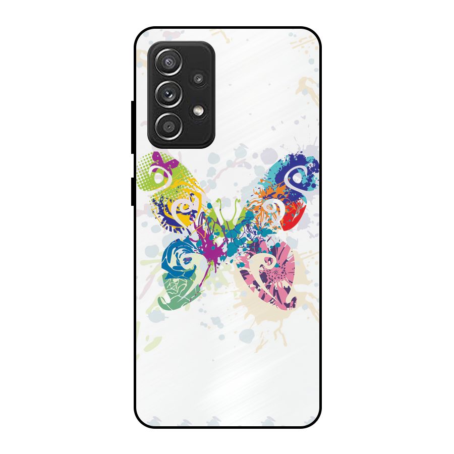 Abstract Butterfly Metal Back Case for Galaxy A52s 5G