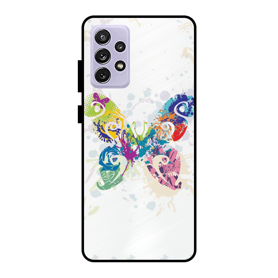 Abstract Butterfly Metal Back Case for Galaxy A72