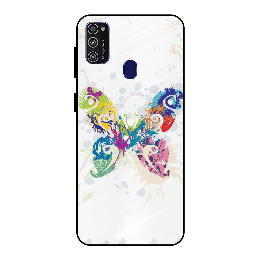 Abstract Butterfly Metal Back Case for Galaxy M21