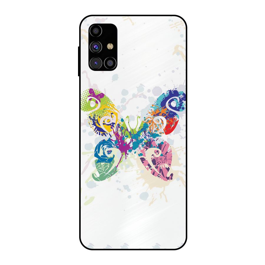 Abstract Butterfly Metal Back Case for Galaxy M31s