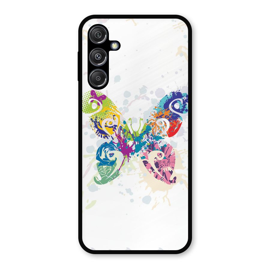 Abstract Butterfly Metal Back Case for Galaxy M34 5G
