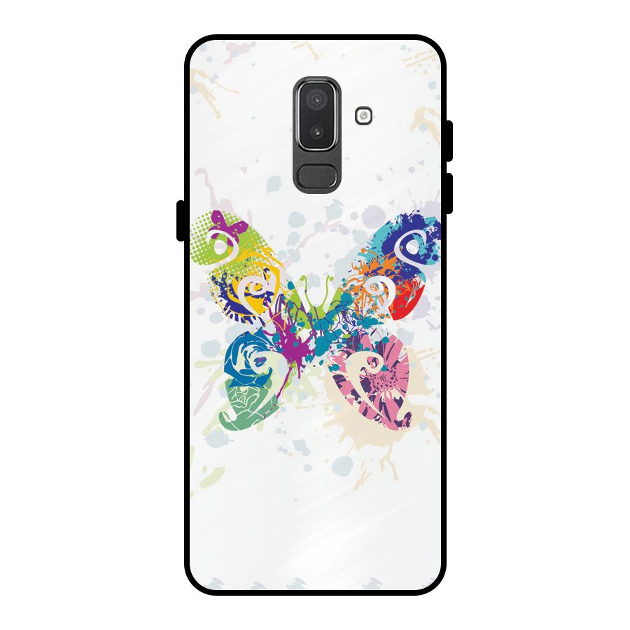 Abstract Butterfly Metal Back Case for Galaxy On8 (2018)