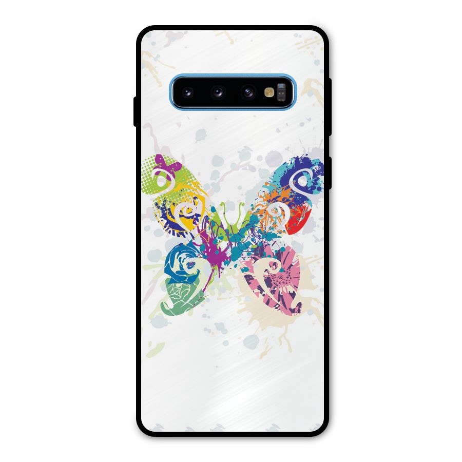 Abstract Butterfly Metal Back Case for Galaxy S10