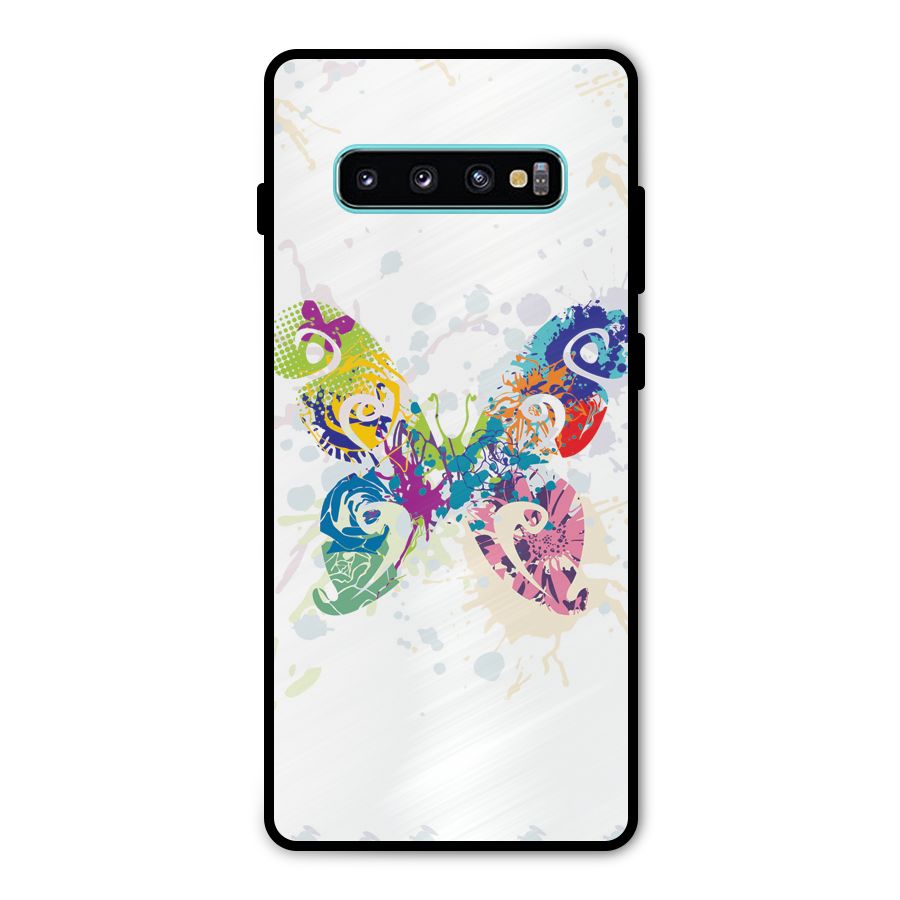 Abstract Butterfly Metal Back Case for Galaxy S10 Plus