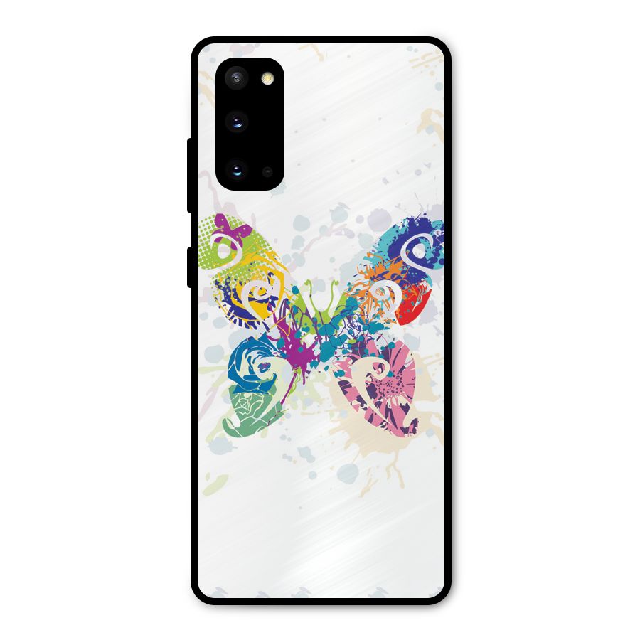 Abstract Butterfly Metal Back Case for Galaxy S20