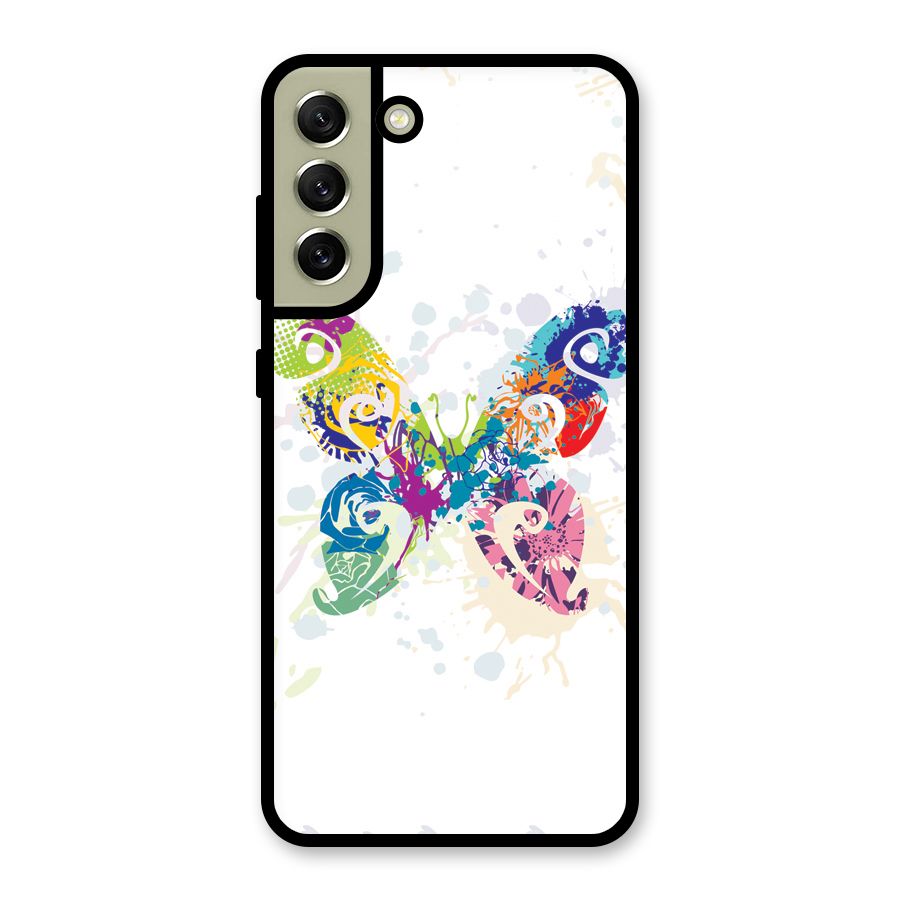 Abstract Butterfly Metal Back Case for Galaxy S21 FE 5G (2023)