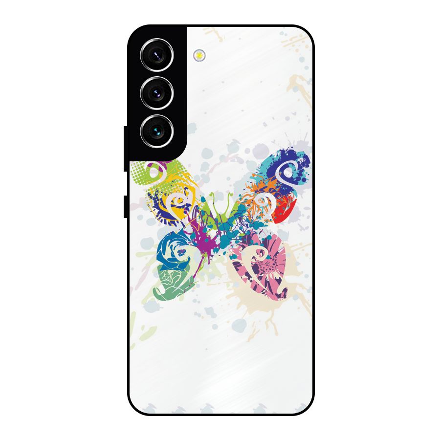 Abstract Butterfly Metal Back Case for Galaxy S22 5G