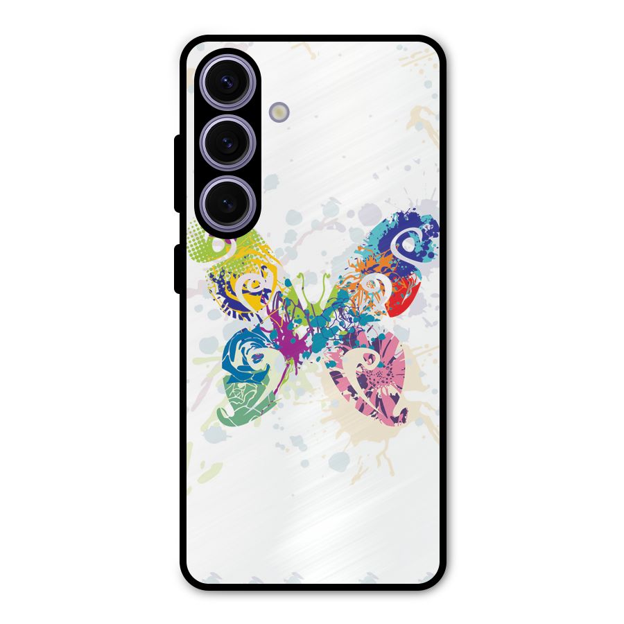 Abstract Butterfly Metal Back Case for Galaxy S24