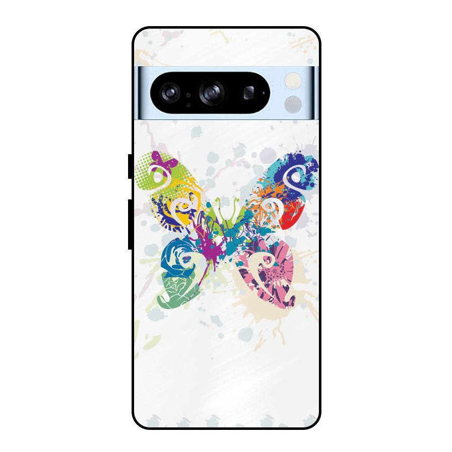 Abstract Butterfly Metal Back Case for Google Pixel 8 Pro