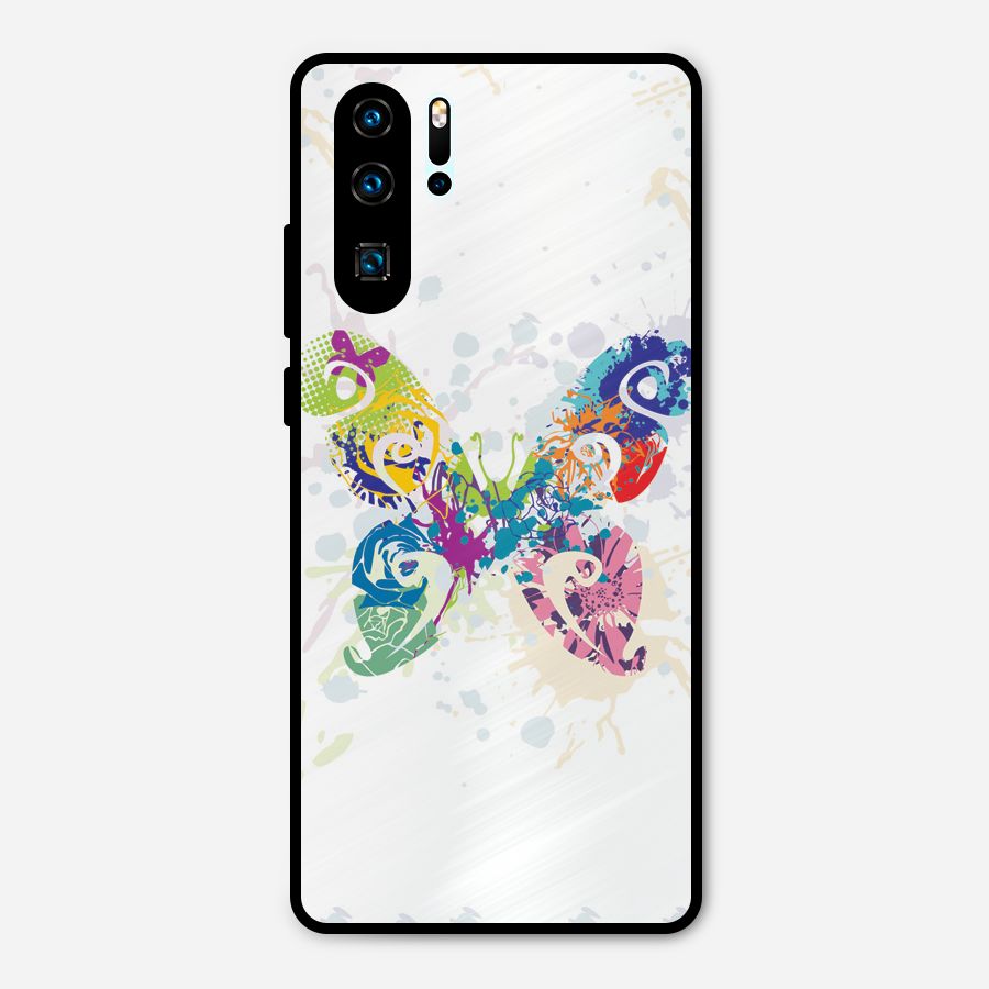 Abstract Butterfly Metal Back Case for Huawei P30 Pro