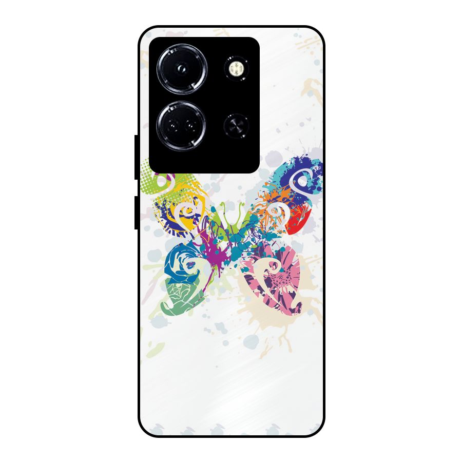 Abstract Butterfly Metal Back Case for Infinix Note 30 5G