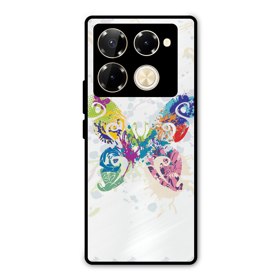 Abstract Butterfly Metal Back Case for Infinix Note 40 Pro Plus