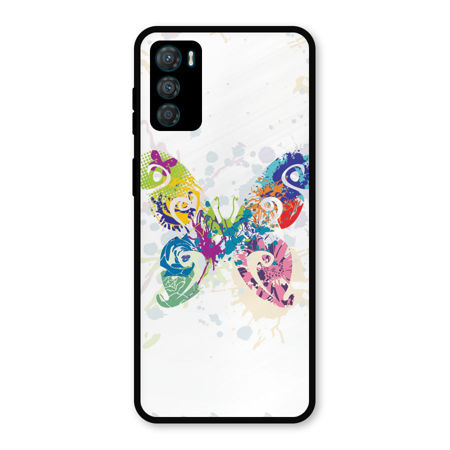 Abstract Butterfly Metal Back Case for Moto G42