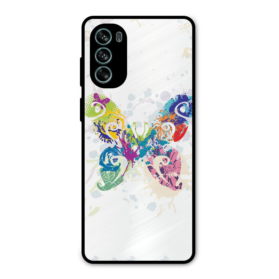 Abstract Butterfly Metal Back Case for Moto G62