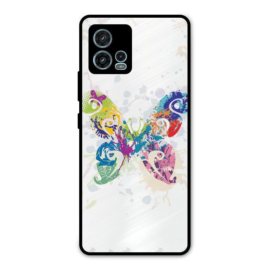 Abstract Butterfly Metal Back Case for Moto G72