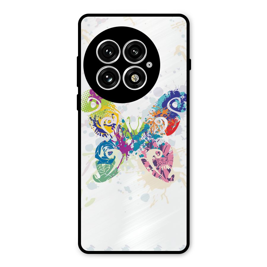 Abstract Butterfly Metal Back Case for OnePlus 13