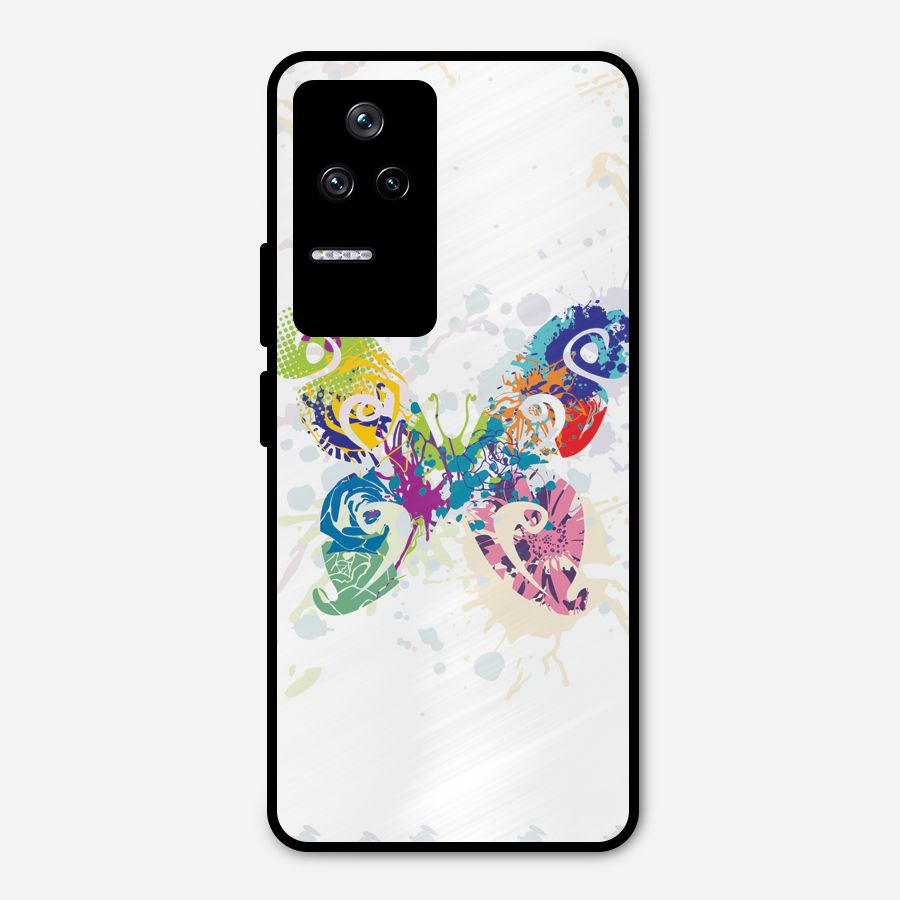 Abstract Butterfly Metal Back Case for Poco F4 5G