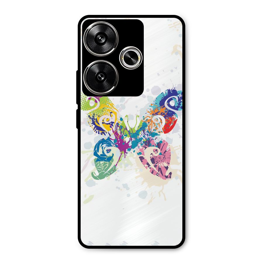 Abstract Butterfly Metal Back Case for Poco F6