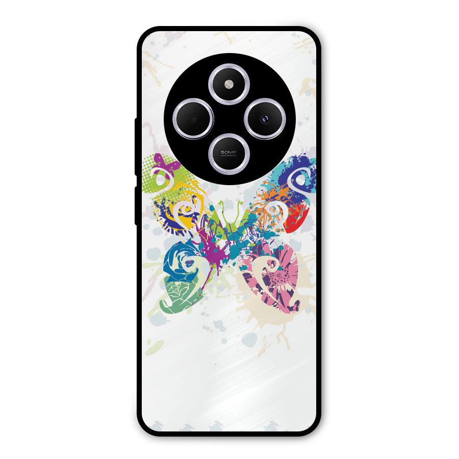 Abstract Butterfly Metal Back Case for Poco M7