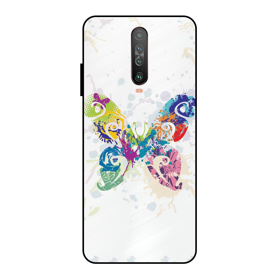 Abstract Butterfly Metal Back Case for Poco X2