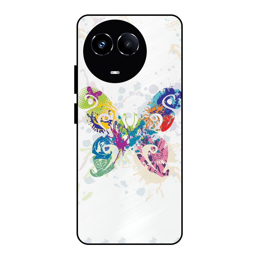 Abstract Butterfly Metal Back Case for Realme 11 5G