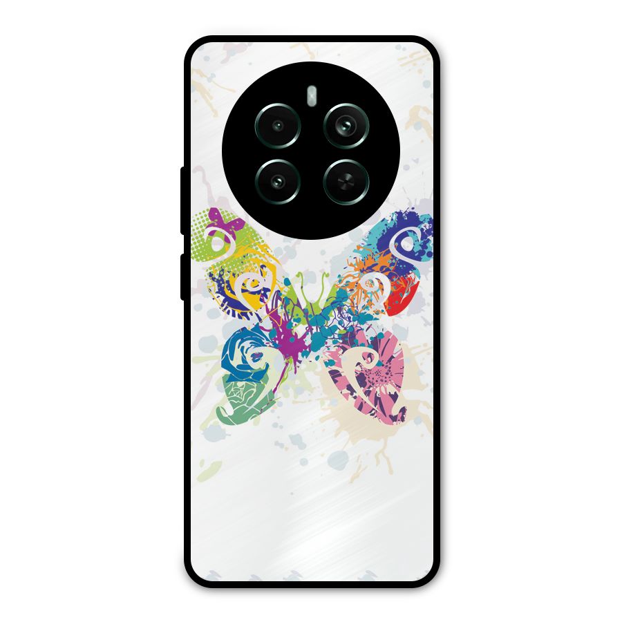 Abstract Butterfly Metal Back Case for Realme 12 Pro Plus
