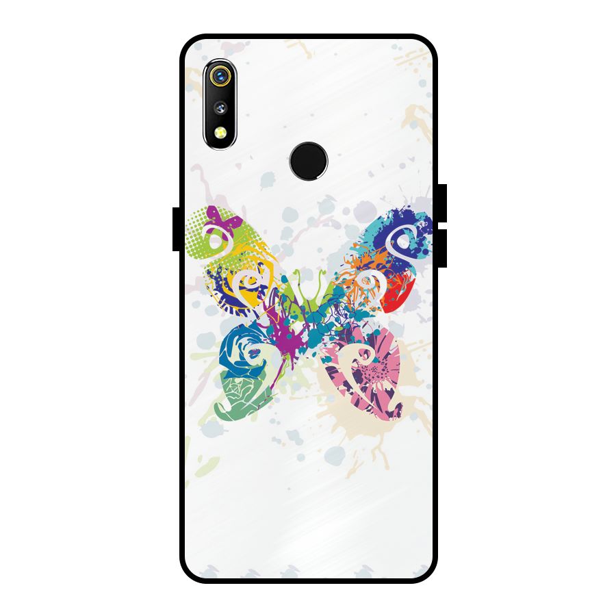 Abstract Butterfly Metal Back Case for Realme 3i