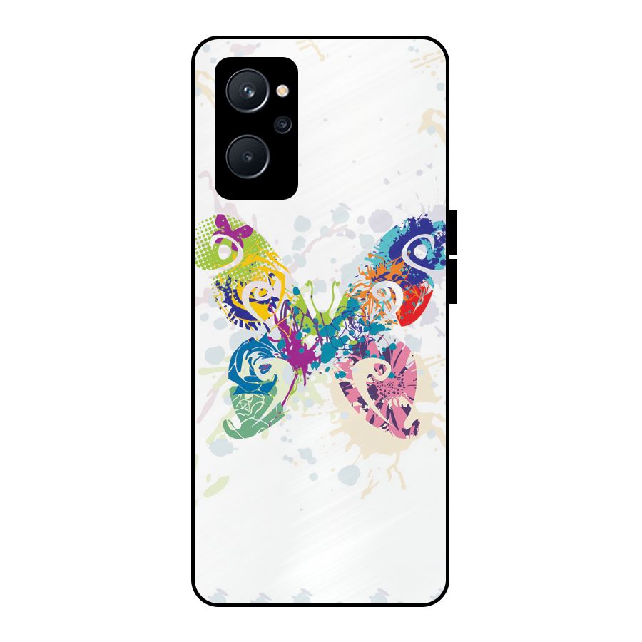 Abstract Butterfly Metal Back Case for Realme 9i 5G