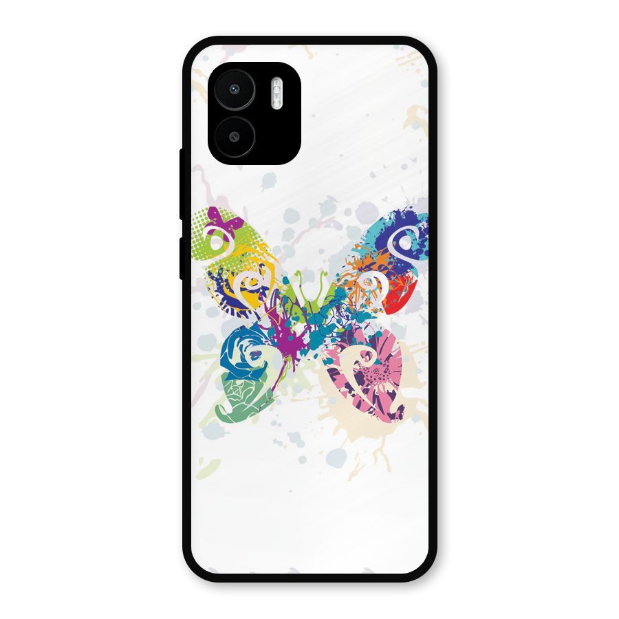 Abstract Butterfly Metal Back Case for Redmi A2