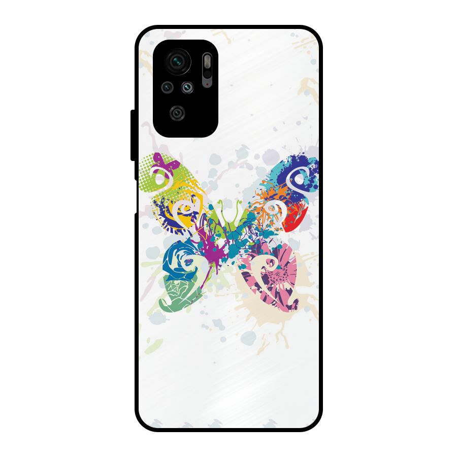 Abstract Butterfly Metal Back Case for Redmi Note 10S