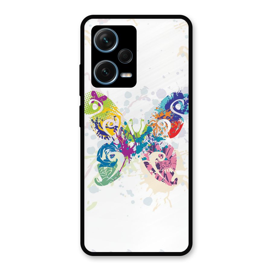 Abstract Butterfly Metal Back Case for Redmi Note 12 Pro Plus 5G