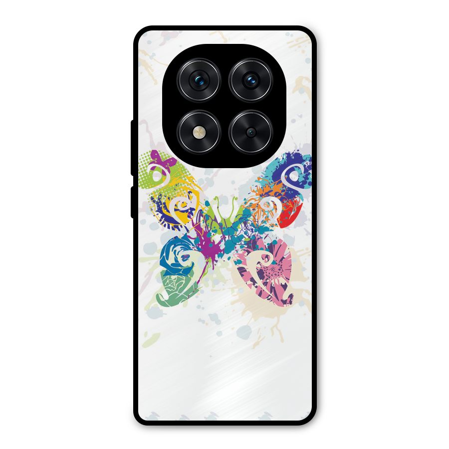 Abstract Butterfly Metal Back Case for Redmi Note 14 Pro 5G