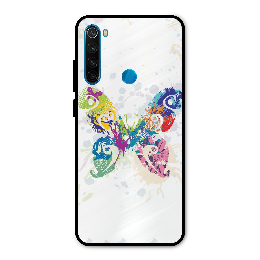 Abstract Butterfly Metal Back Case for Redmi Note 8