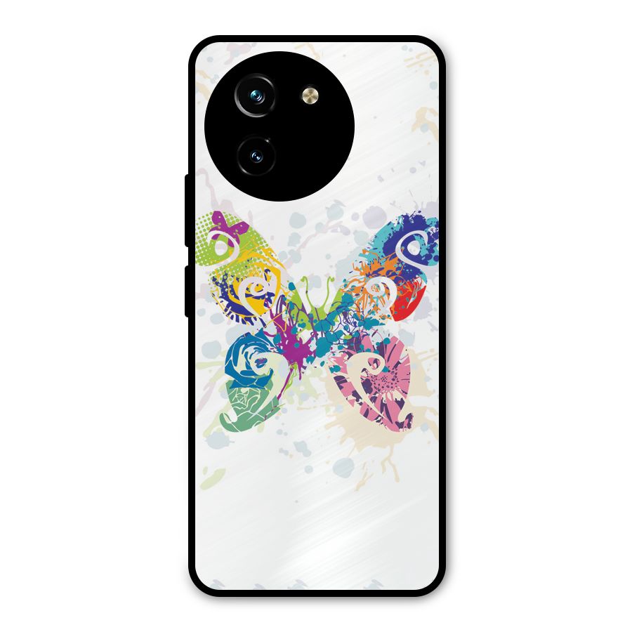 Abstract Butterfly Metal Back Case for Vivo T3x