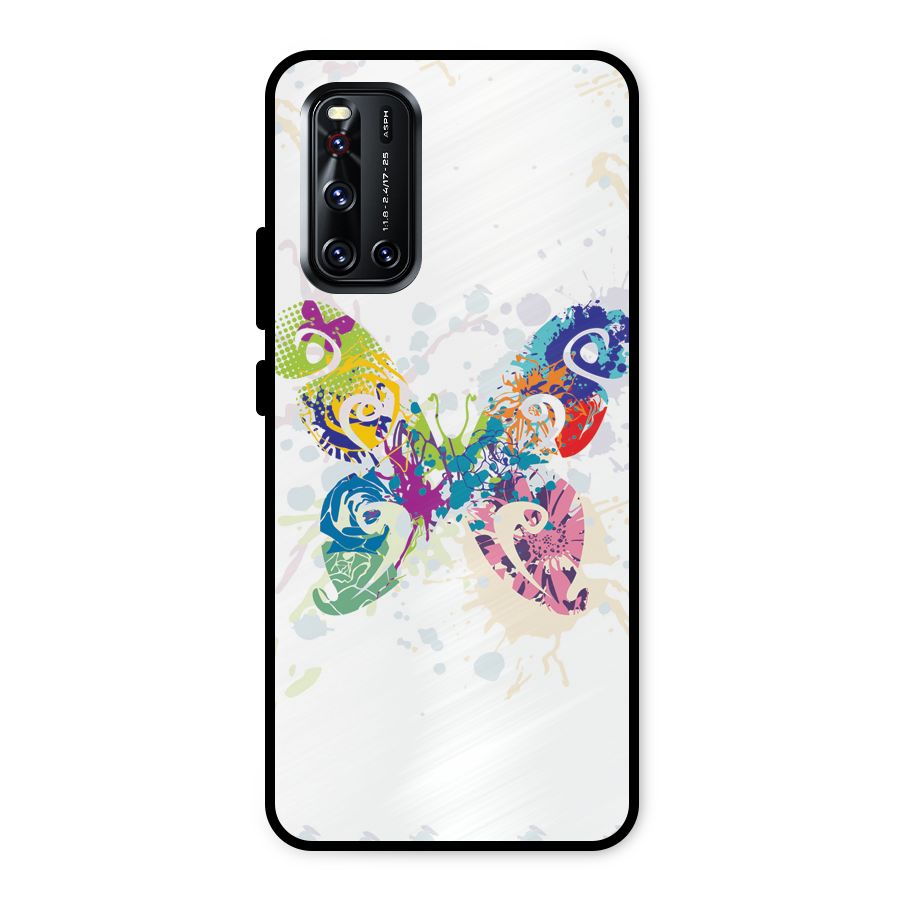 Abstract Butterfly Metal Back Case for Vivo V19