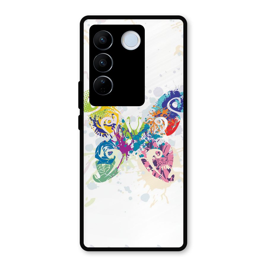 Abstract Butterfly Metal Back Case for Vivo V27