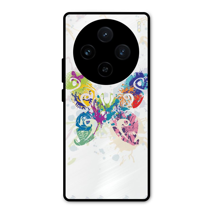 Abstract Butterfly Metal Back Case for Vivo X100