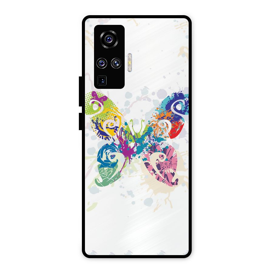 Abstract Butterfly Metal Back Case for Vivo X50 Pro