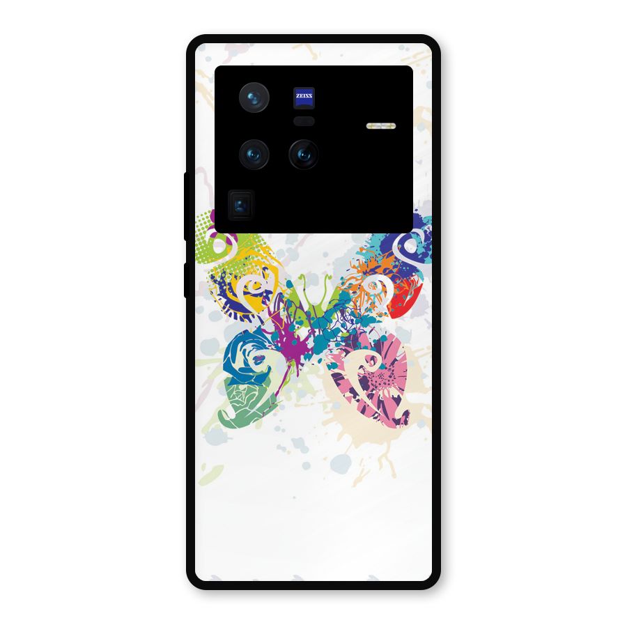 Abstract Butterfly Metal Back Case for Vivo X80 Pro