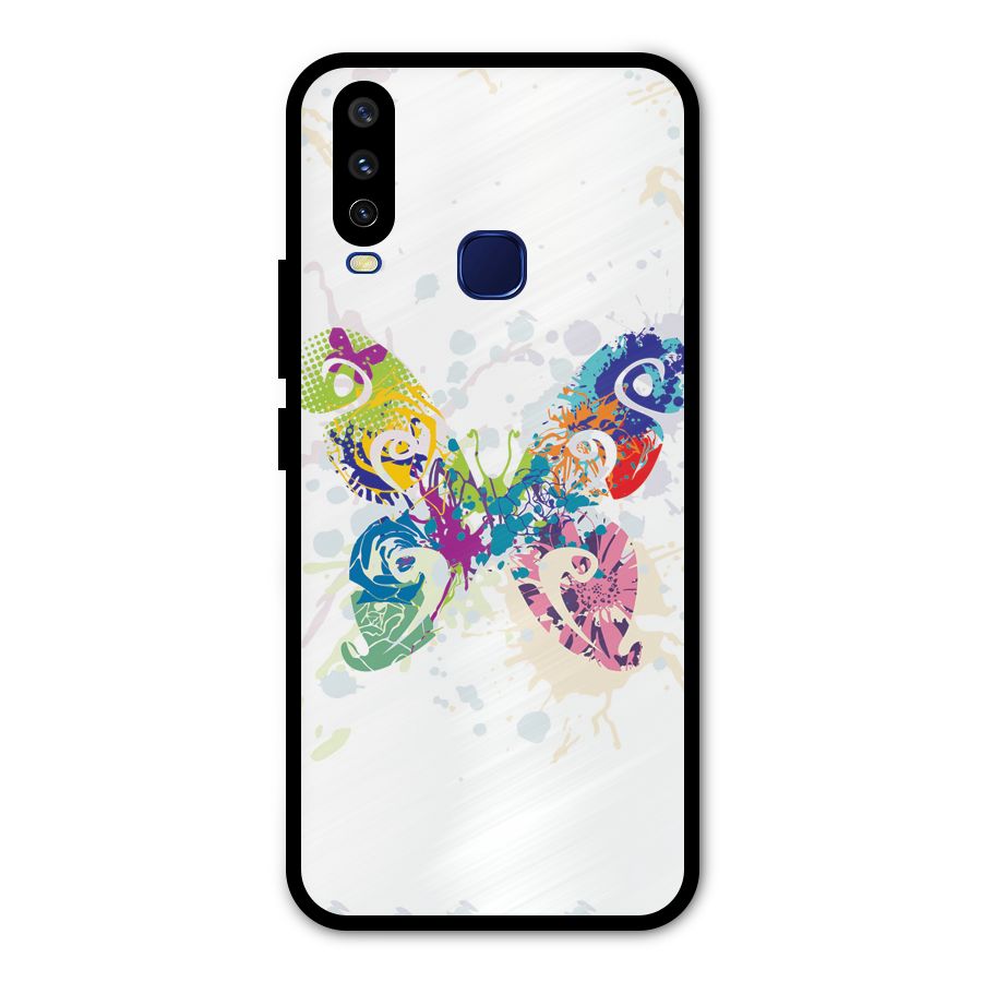 Abstract Butterfly Metal Back Case for Vivo Y15