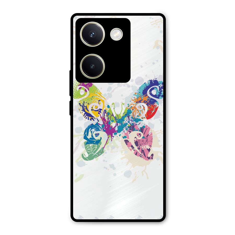 Abstract Butterfly Metal Back Case for Vivo Y200 Pro