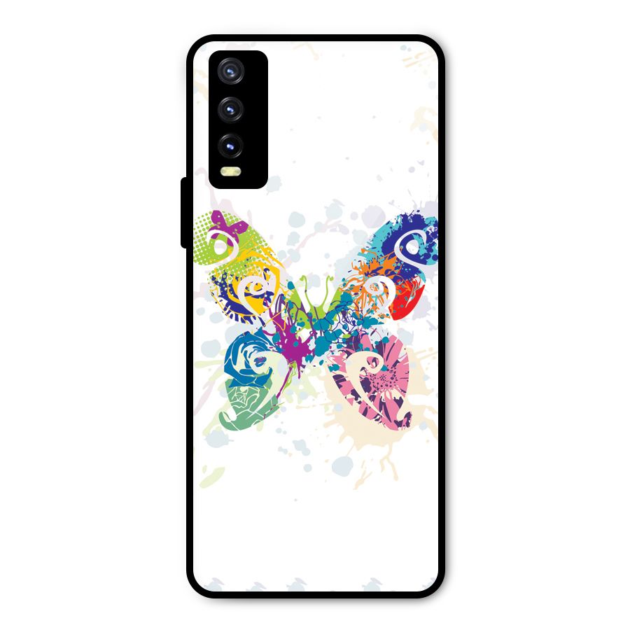Abstract Butterfly Metal Back Case for Vivo Y20g