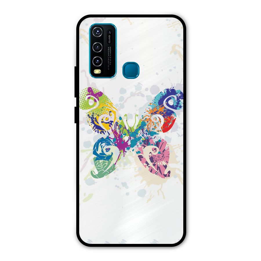 Abstract Butterfly Metal Back Case for Vivo Y50