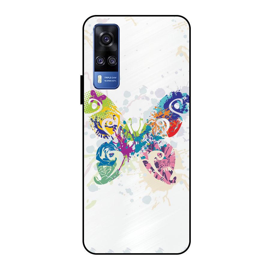 Abstract Butterfly Metal Back Case for Vivo Y51